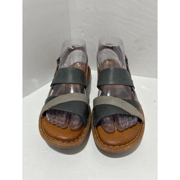 Born Taye Sandals womens Blue Colorblock Leather confort Sandals size 7-7.5 - Picture 2 of 7